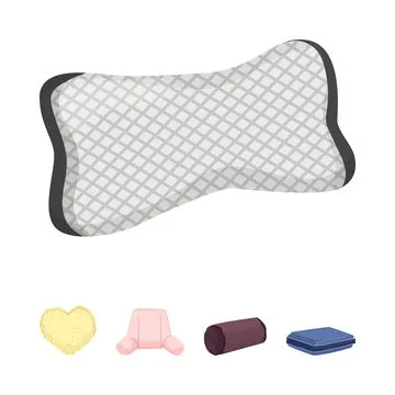 Different types of pillows providing comfort and support Stock Illustration