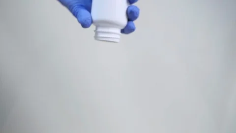 Different types pills falling on transparent surface Stock Footage 120209217