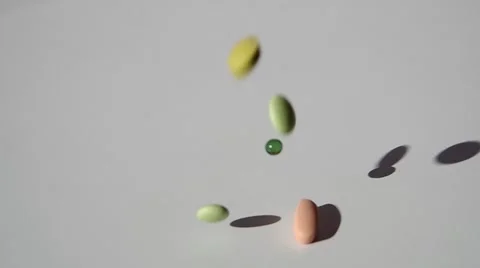 Different types of pills Stock Footage 64999577