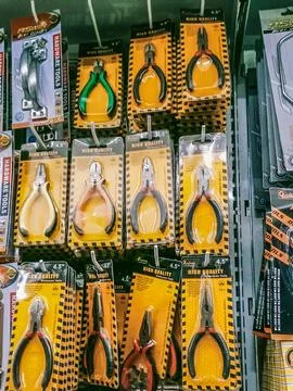 Different types of pliers Stock Photos