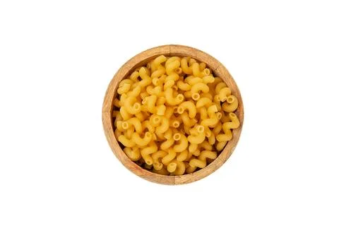 Different types of raw pasta isolated on white background. Stock Photos