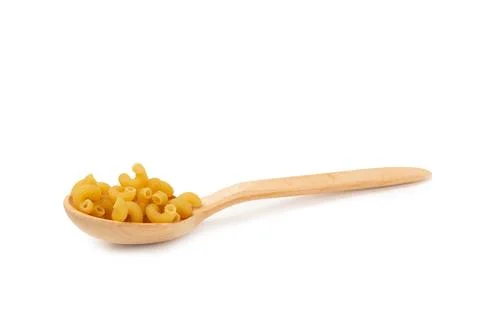 Different types of raw pasta isolated on white background. Stock Photos