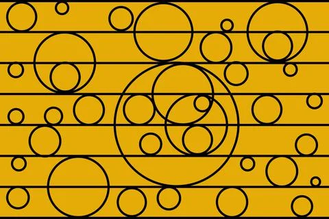 Different types of ring, circle shape texture with seamless lines design Stock Illustration