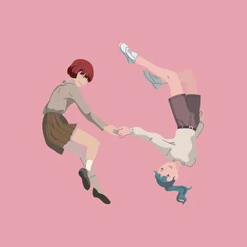 Different types of romantic relationships. Lesbian couple. Stock Illustration