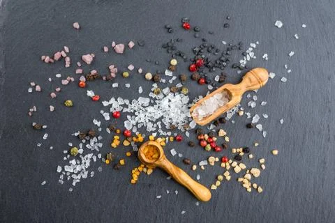 Different types of salt Fotos Stock