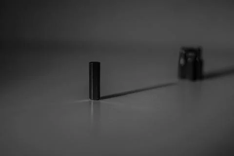 Different types of screw bits of screwdriver isolated on white background. Stock-Fotos