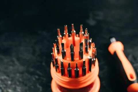 Different types of screwdrivers. Working instruments for maintenance repair.. Stock Photos