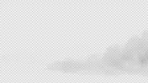 Different types of smoke on a transparent background Stock Footage 309538970