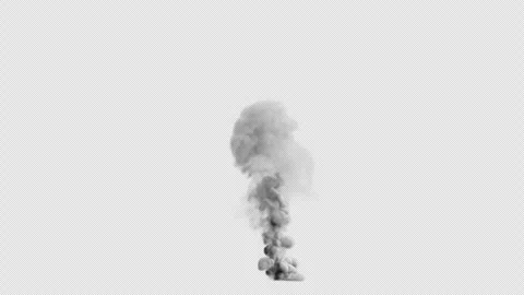 Different types of smoke on a transparent background with alpha channel. Video stock 314882720