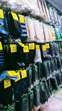 Different types of socks Stock Photos