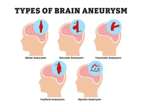 Different types of stroke types, educational medical poster design healthca.. Stock Illustration