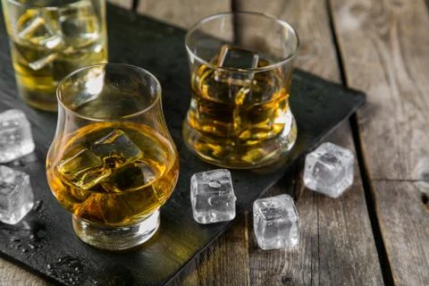 Different types of strong alcohol Stock Photos