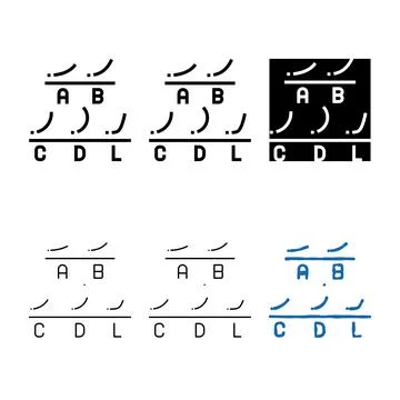 Different types styleset of false eyelashes color icon vector イラスト素材