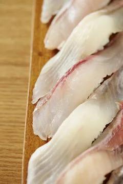 Different types of sushi on a plate Stock Photos
