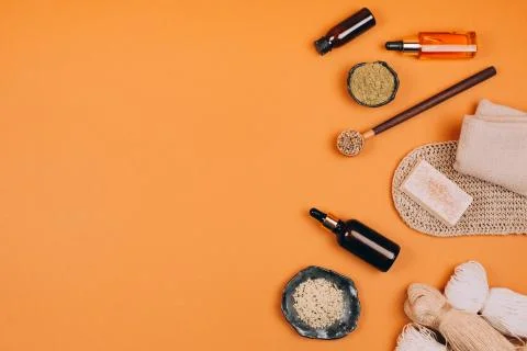 Different types of uses for hemp Stock Photos