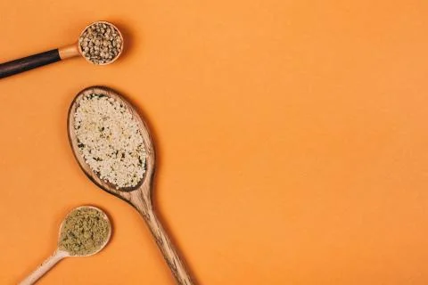 Different types of uses for hemp Stock Photos