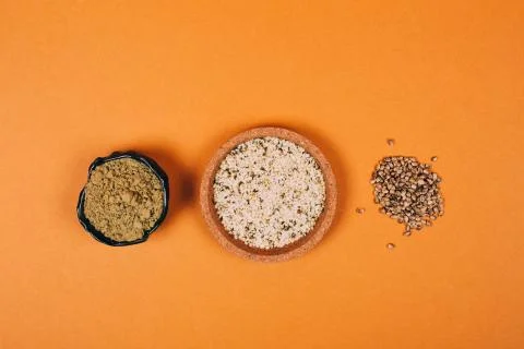 Different types of uses for hemp Stock Photos