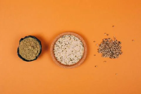 Different types of uses for hemp Stock Photos