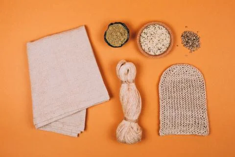 Different types of uses for hemp Stock Photos