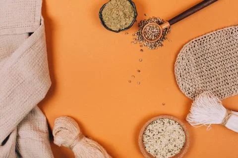 Different types of uses for hemp Stock Photos