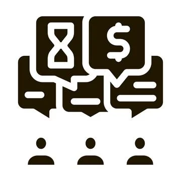 Different values of people icon Vector Glyph Illustration Illustrazione stock