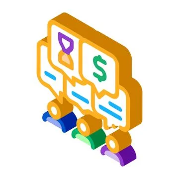 Different values of people isometric icon vector illustration Illustrazione stock