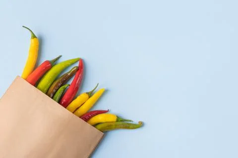 Different varieties of hot pepper Stock Photos