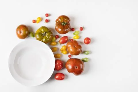 Different varieties of tomatoes Stock Photos
