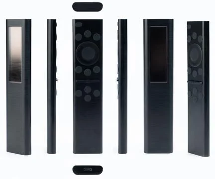 Different view of modern tv remote control Stock Photos