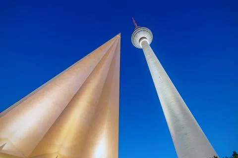 Different view of the TV Tower Stock Photos