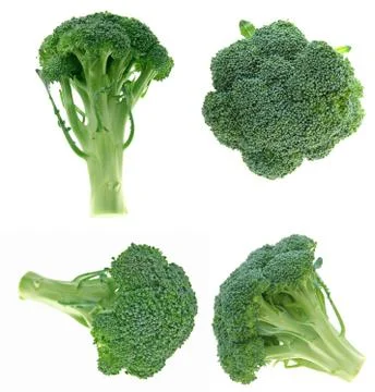 Different views of broccolis Stock Photos
