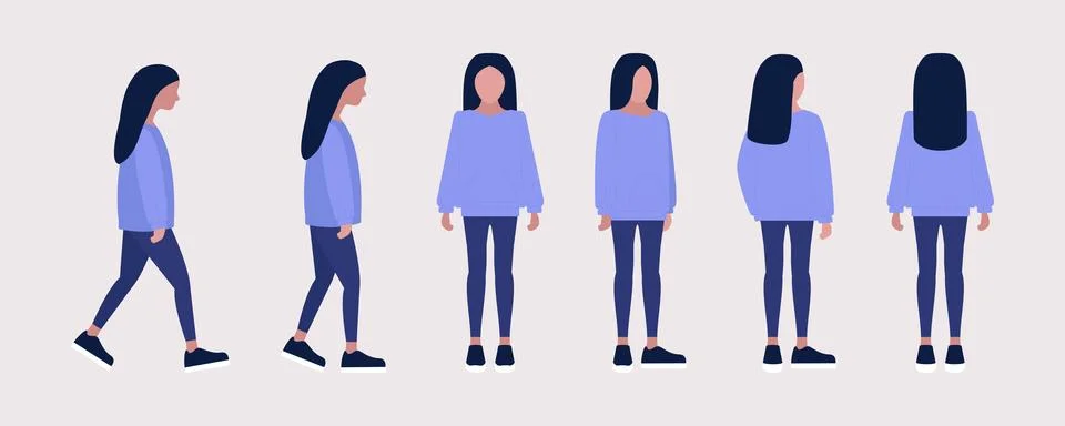 Different views Stock Illustration