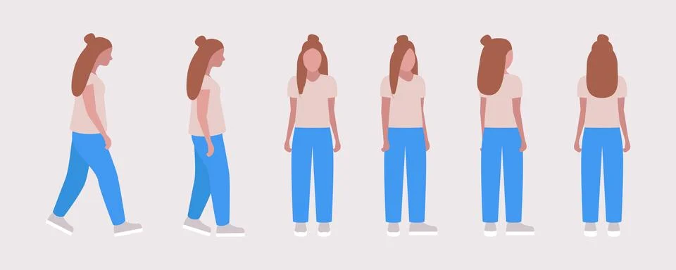 Different views Stock Illustration