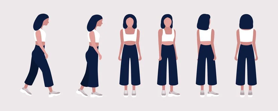 Different views Stock Illustration