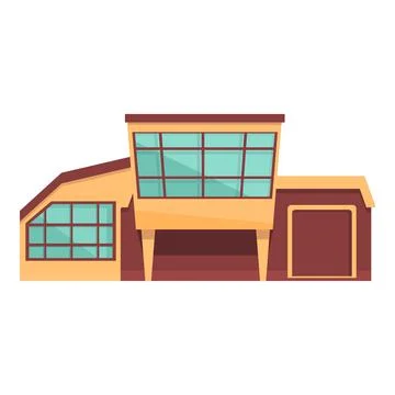 Different villa icon cartoon vector. Modern building Ilustración de archivo