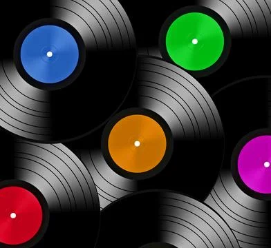 Different vinyls record Stock Photos