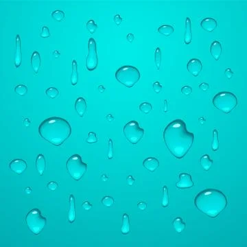 Different water drop with shadow and reflection 스톡 일러스트