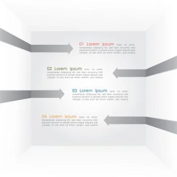 Different way arrows infographics. Vector Stock Illustration