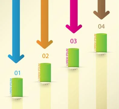 Different Way Infographics Set. Vector Stock Illustration