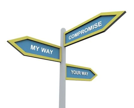 Different way or compromise Illustrazione stock