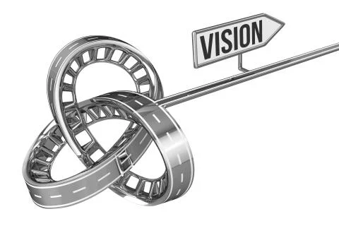 Different Way With VISION Sign Stock Illustration
