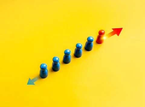 Different ways, difference, unique, business solution concept. The brave re.. Stock Photos