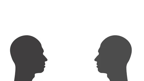 Different ways of thinking of 2 people talking with bubble speech.  動画素材 305672463