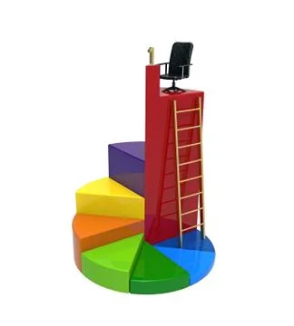 Different ways to the top Stock Illustration