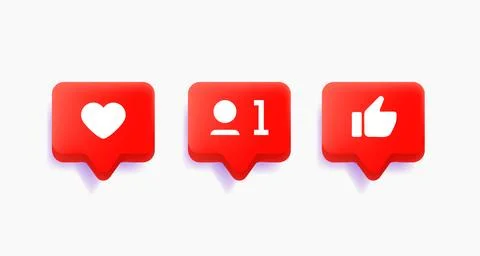Different web informers clipat. 3D icons isolated on white background Stock Illustration