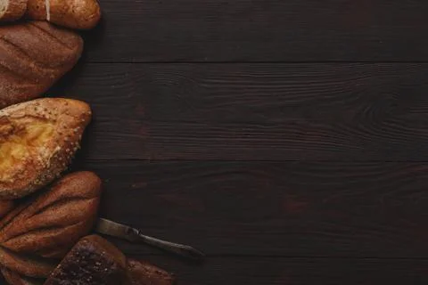 Different wholegrain breads Stock-Fotos