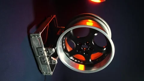 Different widths with a shelf collapsible for a drift car, vertical video Video stock 297685039