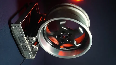 Different widths with a shelf collapsible for a drift car, vertical video Stockbeeldmateriaal 297685049