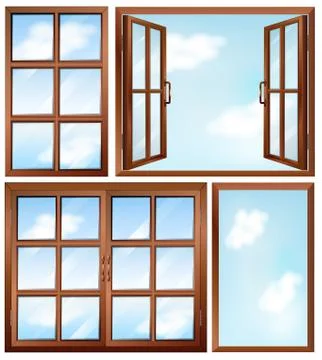 Different window designs イラスト素材