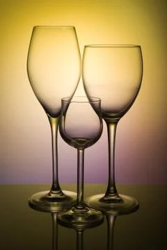 Different Wine glasses Stock Photos